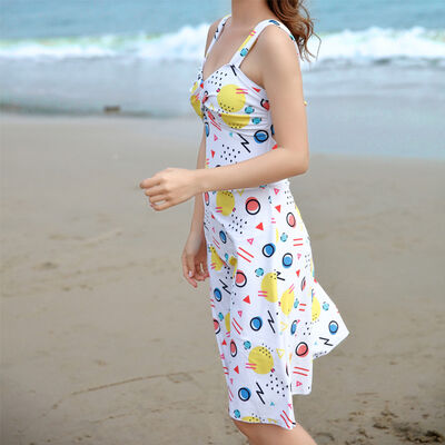 High Waist Swimwear Custom Printed Swimwear Fabric One Piece Women