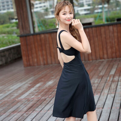 Monokini Elastic Swimwear Plain One-Piece Swimsuit