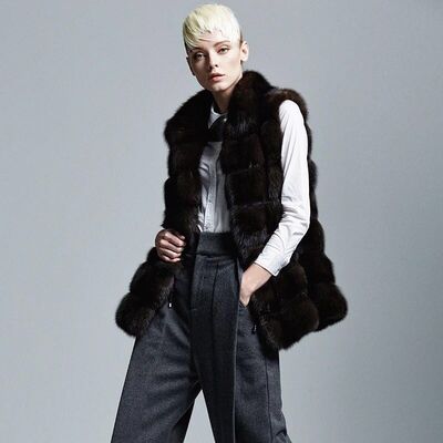 wholesale fashion high quality custom faux fur coat