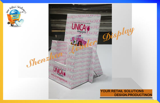Cardboard Magazine Display Stands For Retail Stores / Cardboard Display Units