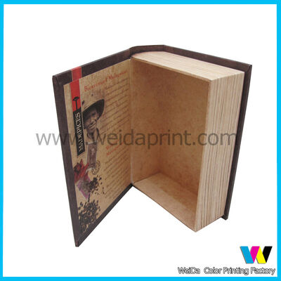 Book Shaped Decorative Cardboard  Paper Packaging Boxes for Gift
