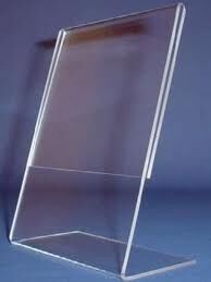 3mm Clear Restaurant Acrylic Menu Holder Print PMMA L-shape A3 / A4