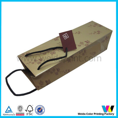 Luxury ivory board / card Personal Custom Wine Bag With Handles