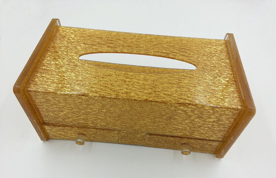 Shine Golden Acrylic Display Stands with Draws for Sheet Napkin