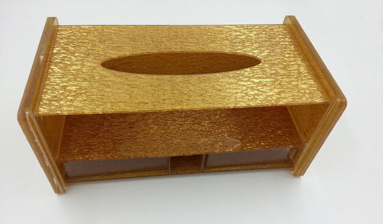 Shine Golden Acrylic Display Stands with Draws for Sheet Napkin