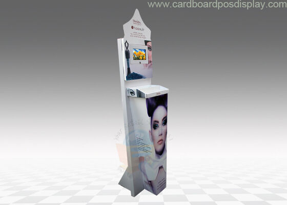 White Lotus Store Cardboard Display Stand , countertop display racks