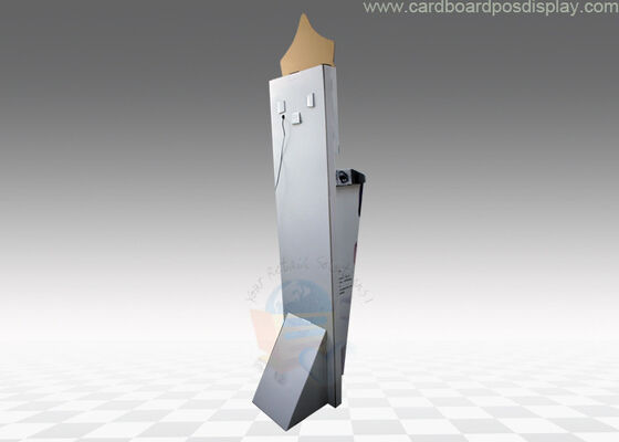 White Lotus Store Cardboard Display Stand , countertop display racks