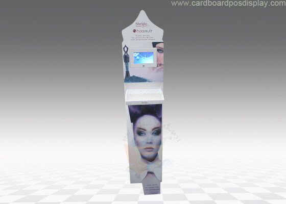 White Lotus Store Cardboard Display Stand , countertop display racks