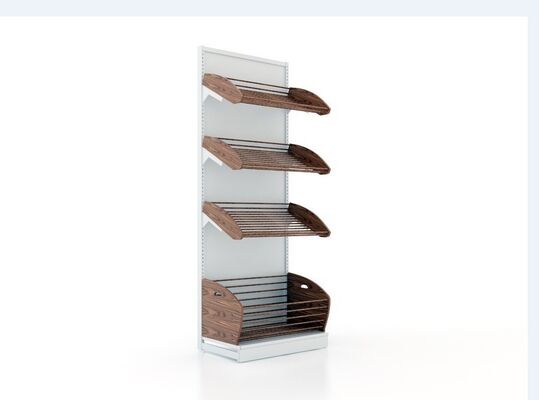 Customized Wood MDF Display Stands / Adjustment Display Shelf For Food Display