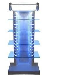 Peg Hook Fashion Recycled Wooden Display Stands With LED for super market