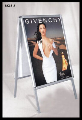 Advertising double sided Aluminium display stand , poster stand A board