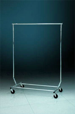 Mobile Clothing Display Racks , Metal Portable Clothes Rack Stand