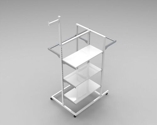 Supermarket Boutique Clothing Display Racks , Portable Clothes Rack