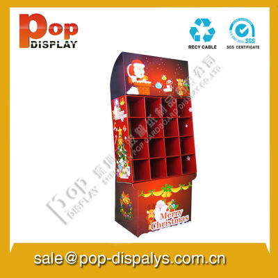 Greeting Card Red Cardboard Display Stands Durable With Rohs / UL