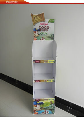 Durable Advertising Cardboard Display Stands With Varnish Coating