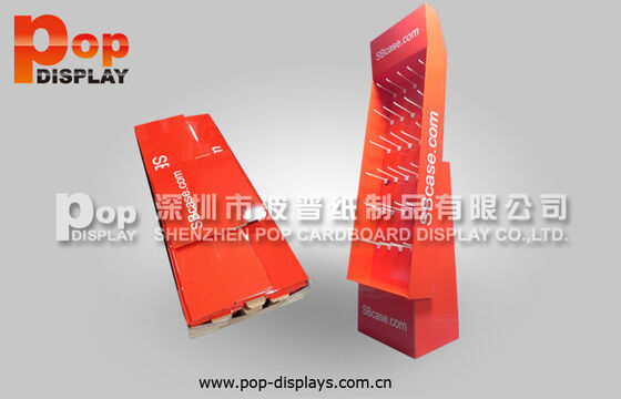 Recycle Hook Cardboard Display Stands , Plastic Pegable Display Rack