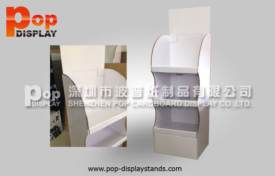 Recycable Cardboard Chocolate Display Stands Glossing Retail Shelving