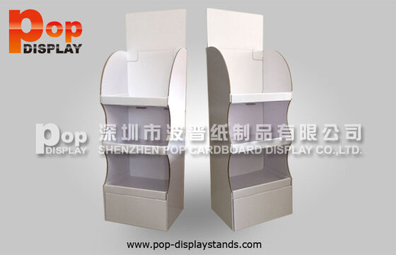 Recycable Cardboard Chocolate Display Stands Glossing Retail Shelving