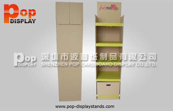 Kraft Shelves Cardboard Stands / Creative Retailing Racks For Kitchenwares