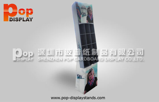 Knitting Scarf Cardboard Display Stands Glossy Lamination Coated In Shop