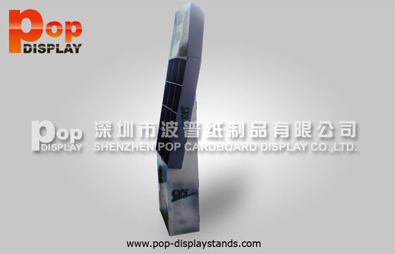 Knitting Scarf Cardboard Display Stands Glossy Lamination Coated In Shop