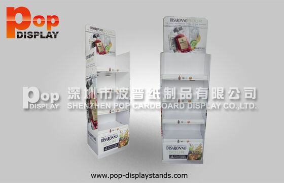 White Cardboard Beverage Displays With Strong And Sturdy Structure For Wine