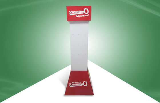100% Recycled Store Red Cardboard POP POS Display Stand Floor Standing