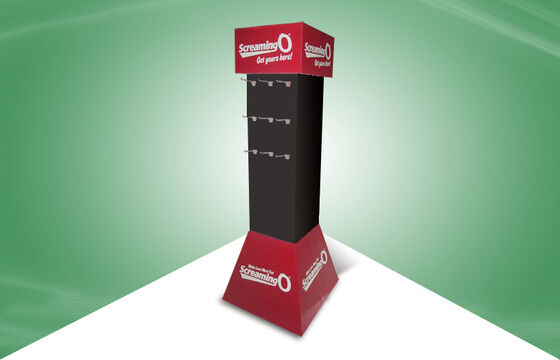 100% Recycled Store Red Cardboard POP POS Display Stand Floor Standing