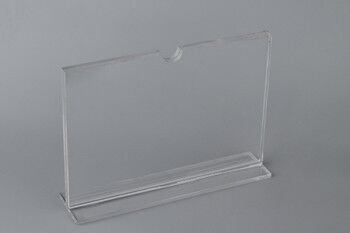 Table Top Acrylic Sign Holder Display Stand , Card Display Holder Sign Holder