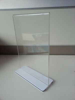 Restaurant Clear Acrylic Sign Holder Menu Stand Plexiglass Label Holders