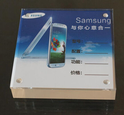 Square Tabletop Plexiglass Acrylic Sign Holder Stand In Standard Design