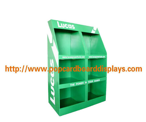Unique Green Cosmetic Display Stand , Eco Friendly Cardboard Floor Displays