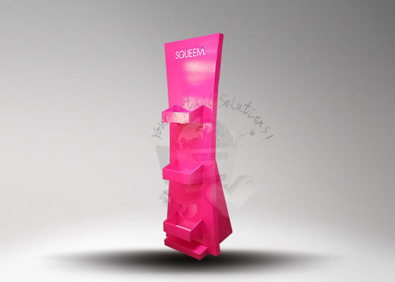 Matt Lamination 3 Tier Advertising Cosmetic Display Stands for Supermarket