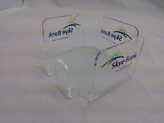 Acrylic Tissue Holder , Perspex Napkin Box With Silk Printing Logo