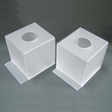 Custom Square Acrylic Tissue Box , Plastic Napkin Holder