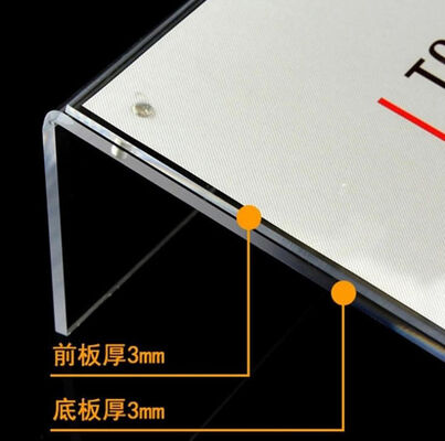 Stand Up Acrylic Sign Holder with business card holder