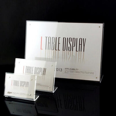 Stand Up Acrylic Sign Holder with business card holder