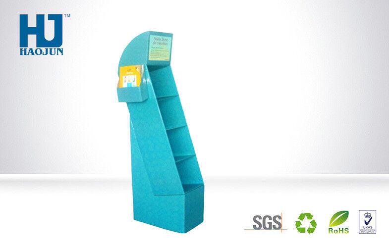 Custom Advertisement Cardboard Magazine Display Offset Printing Floor Standing