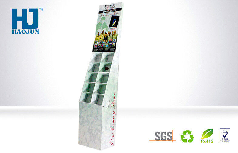 Durable Attractive Cardboard Magazine Counter Display Rack For Advertising