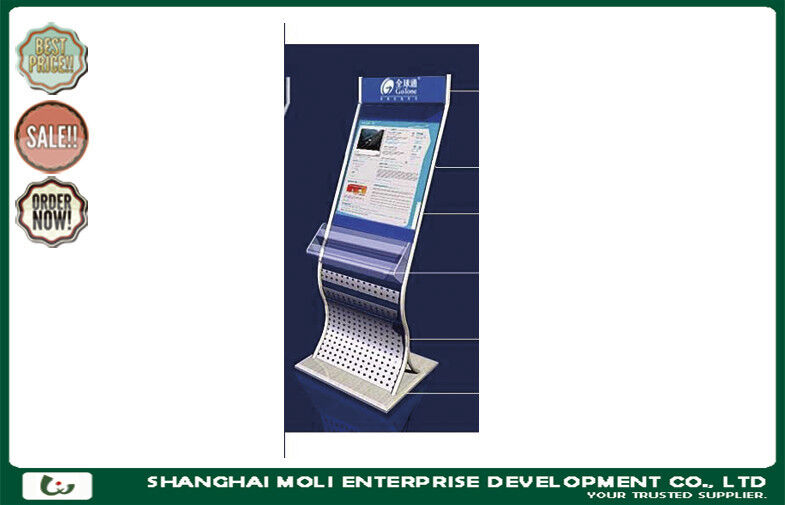 Customized retail store magazine newspaper rack and postcard rack display printed logo