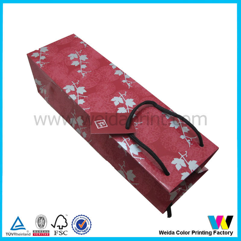 Luxury ivory board / card Personal Custom Wine Bag With Handles