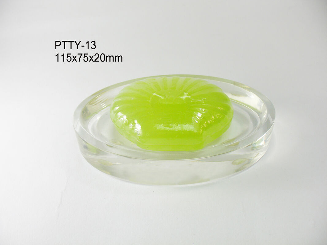 Bathroom Oval Soap Boxes Soap Holder Acrylic Display Stands For Stars Hotel