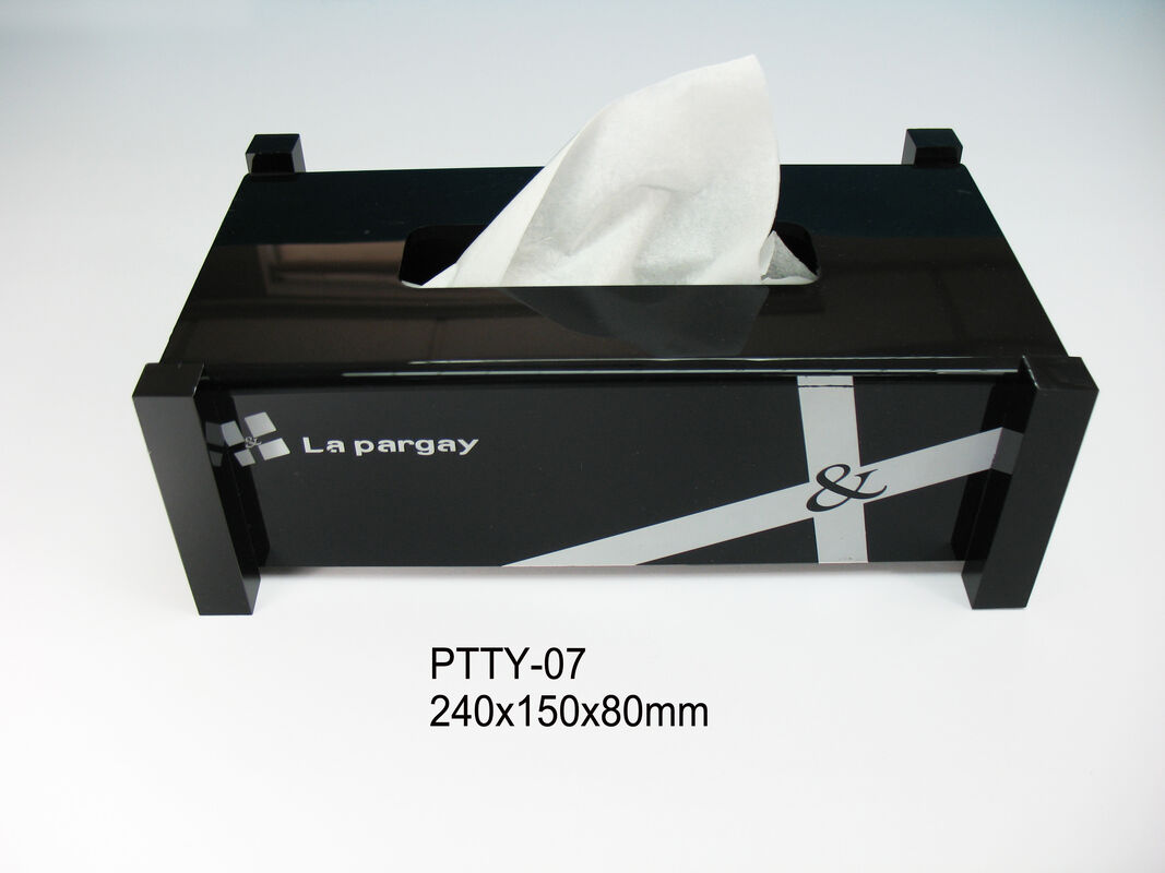 Black Napkin Dispenser, Acrylic Display Holders For 3/4/5 Stars Hotel