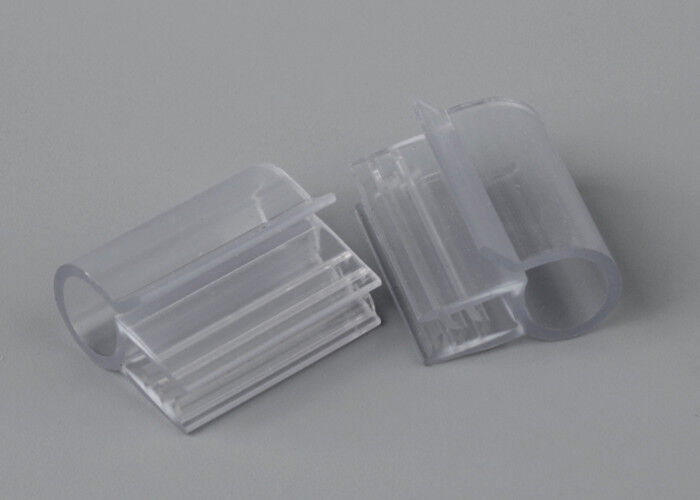 Sign Holder Clips with Wire Diameter In Shelf, Transparent PVC Clamp