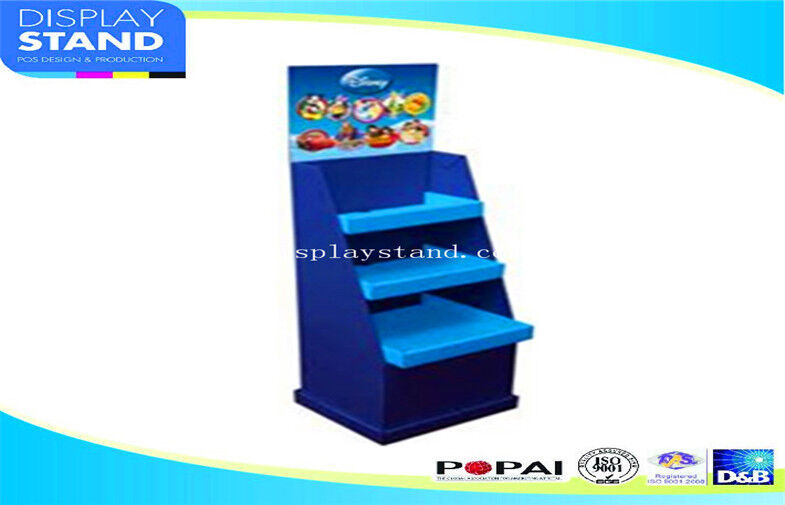 Laminated Toys Display Stands With 4 Offset Printing For Supermarket