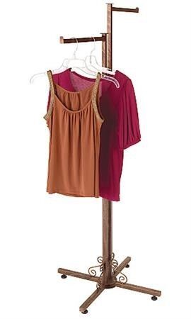 Adjustable Clothing Display Racks with 2 Straight Arms for Store Fixture