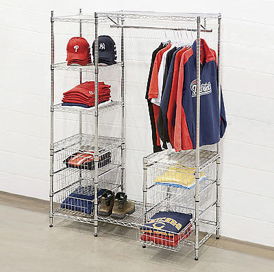 Mall Clothing Display Racks /Metal Garment Storage Shelves