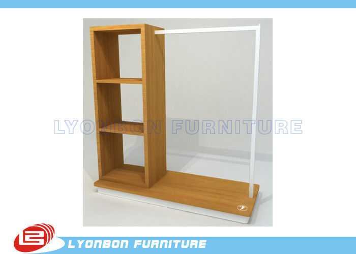 ISO Multi Functional Clothing Display Racks For Store , MDF Display Shelving
