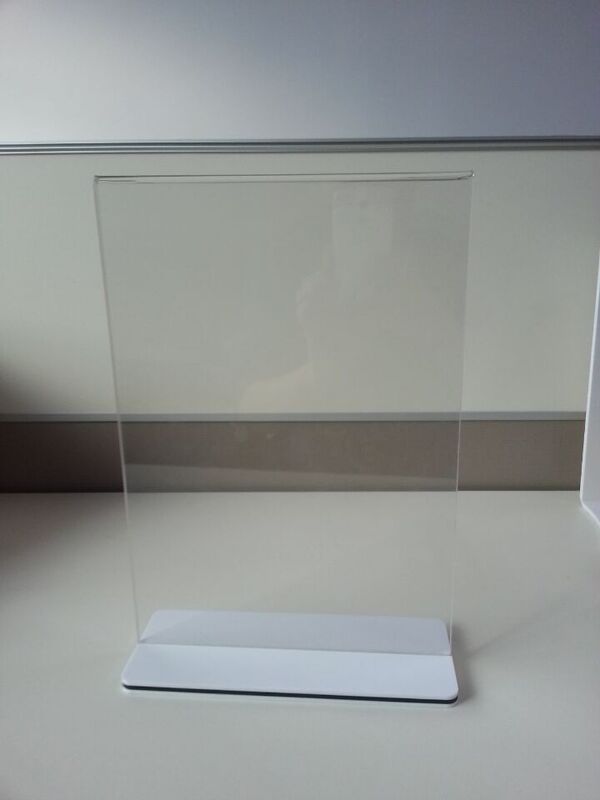 Restaurant Clear Acrylic Sign Holder Menu Stand Plexiglass Label Holders