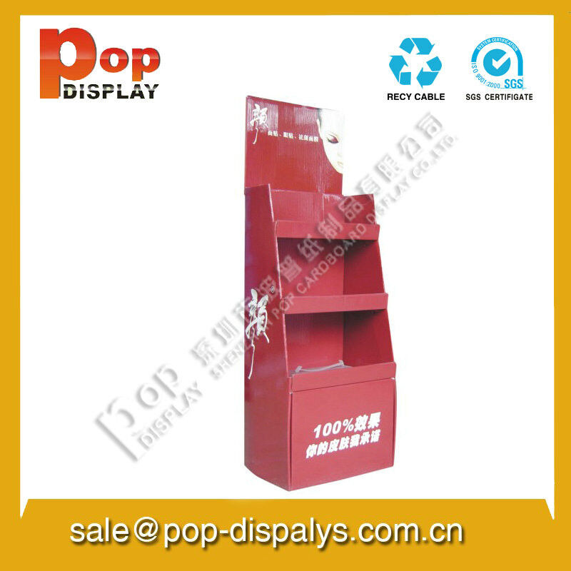 Varnish Coating Cosmetic Display Stands , Skin Care Display Racks
